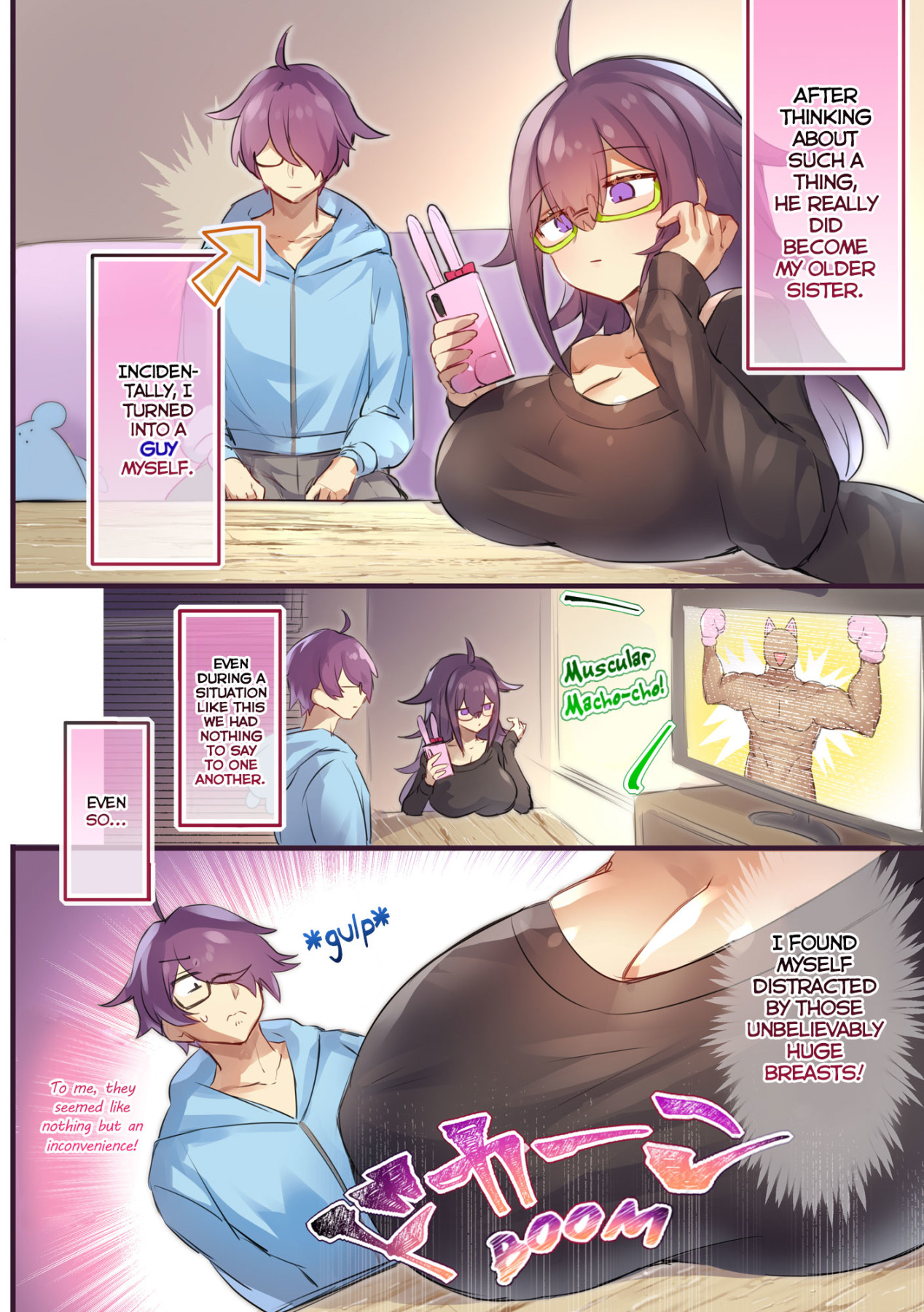 Hentai Manga Comic-Our Genders Flipped And Big Brother Gave Me A Titjob.-Read-3